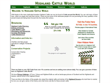 Tablet Screenshot of highlandcattleworld.com